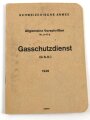 Schweizerische Armee " Allgemeine Vorschriften Gasschutzdienst" 48 Seiten, datiert 1946