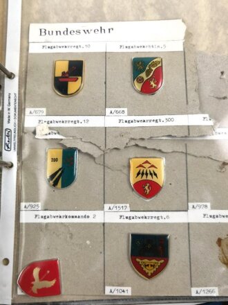 Bundeswehr, Sammlung Brustanhänger Auflagen, meist aufgeklebt, 51 Stück