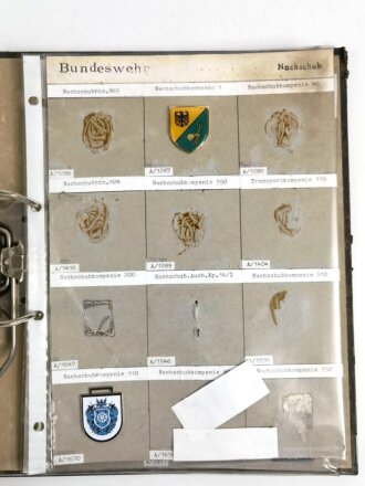 Bundeswehr, Sammlung Brustanhänger Auflagen, meist aufgeklebt, 60 Stück