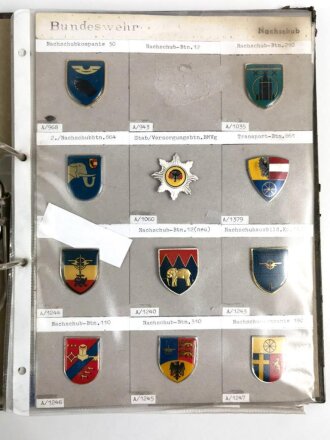 Bundeswehr, Sammlung Brustanhänger Auflagen, meist aufgeklebt, 60 Stück