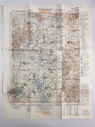 Deutsche Heereskarte 1943 "Bitolja" Nordmazedonien