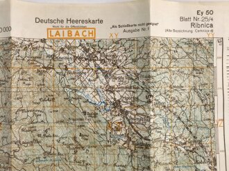 Deutsche Heereskarte 1943 "Ribnica" Bosnien und Herzegowina