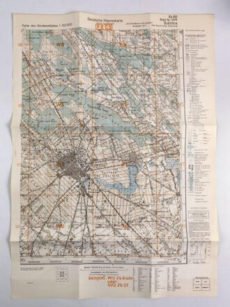 Deutsche Heereskarte 1943 "Subotica" Serbien