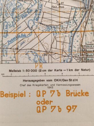 Deutsche Heereskarte 1943 "Fajs" Ungarn