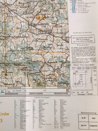 Deutsche Heereskarte 1943 "Divaca" Slowenien