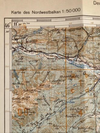 Deutsche Heereskarte 1943 "Jesenice" Slowenien