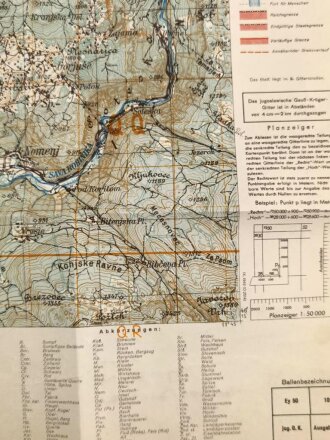 Deutsche Heereskarte 1943 "Jesenice" Slowenien