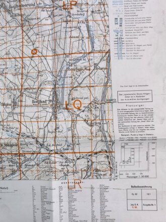Deutsche Heereskarte 1943 "Bonyhad" Ungarn