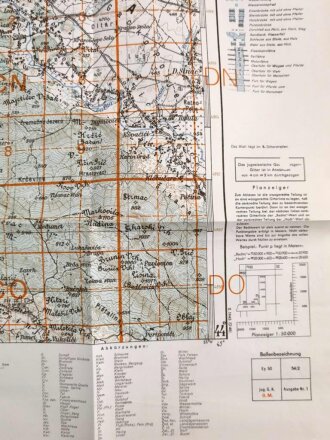 Deutsche Heereskarte 1943 "Otocac" Kroatien