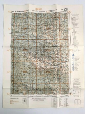 Deutsche Heereskarte 1943 "Pribinic" Bosnien...