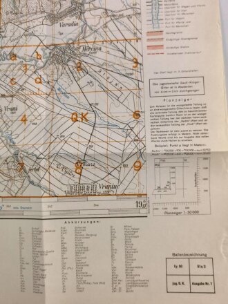 Deutsche Heereskarte 1943 "Veliko Srediste" Serbien