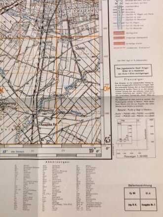 Deutsche Heereskarte 1943 "Werschetz" Serbien