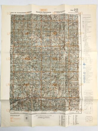 Deutsche Heereskarte 1943 "Tuzla" Bosnien und Herzegowina