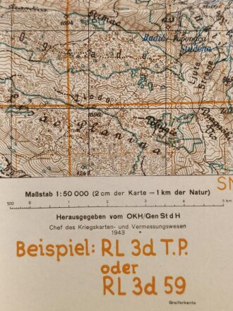 Deutsche Heereskarte 1943 "Boljanici" Serbien