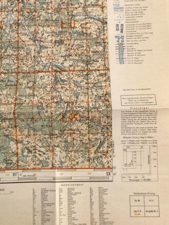 Deutsche Heereskarte 1943 "Vrnograc" Bosnien und Herzegowina