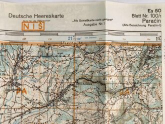 Deutsche Heereskarte 1943 "Paracin" Serbien