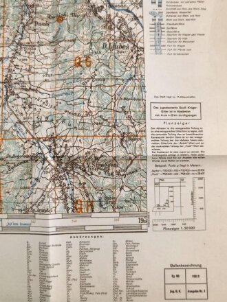 Deutsche Heereskarte 1943 "Stalac" Serbien