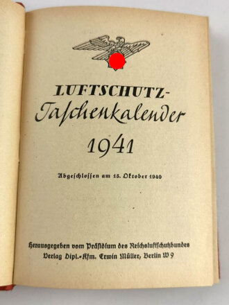 "Luftschutz Taschenkalender 1941" 890 Seiten,...