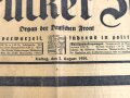 "Saarbrücker Zeitung" Organ der Deutschen Front, 3. August 1934