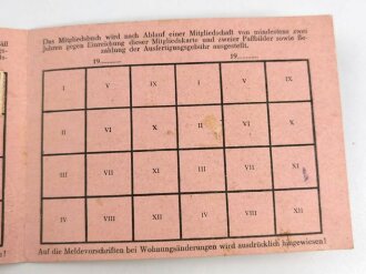 Nationalsozialistische Deutsche Arbeiterpartei Gauleitung Moselland "MItgliedskarte und Anhang" aufgenommen 1941
