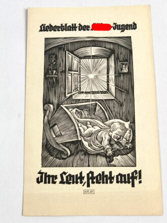 Liederblatt der Hitler-Jugend "Ihr Leut, steht...