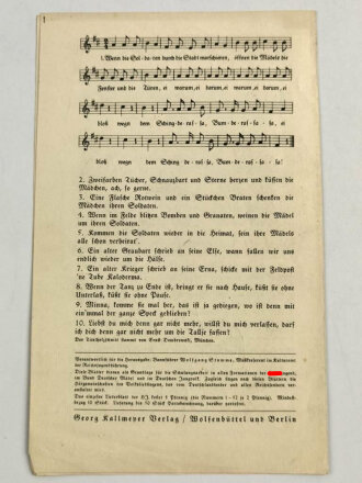 Liederblatt der Hitler-Jugend "Singend wollen wir marschieren" Nr. 82