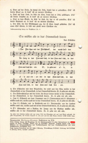 Liederblatt der Hitlerjugend, Liederfolge Nr. 47, gelocht