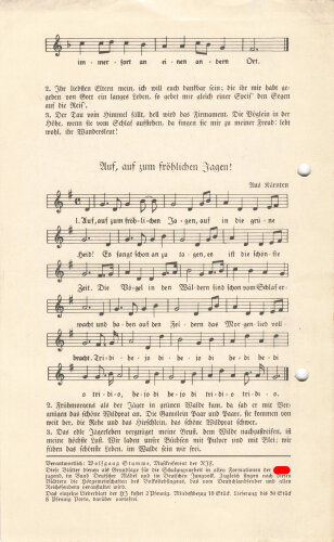Liederblatt der Hitlerjugend, Liederfolge Nr. 38, gelocht