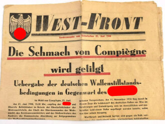 West-Front "Die Schmach vom Compiegne wird getilgt" Sonderausgabe zum historischen 21. Juni 1940