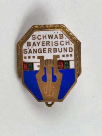 Schwäbisch Bayerischer Sängerbund, Emailliertes Mitgliedsabzeichen  27mm