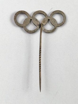 Olympiade 1936, Olympische Ringe als Anstechnadel, Breite 31mm