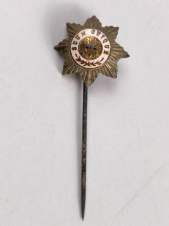 Preussen, Zivilabzeichen eines Angehörigen im Garde Regiment. Teilemailliert, 18mm