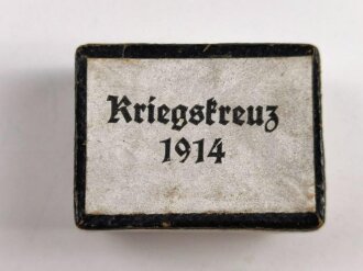 1.Weltkrieg, Pappschachtel "Kriegskreuz 1914" 38 x 30 x 15mm