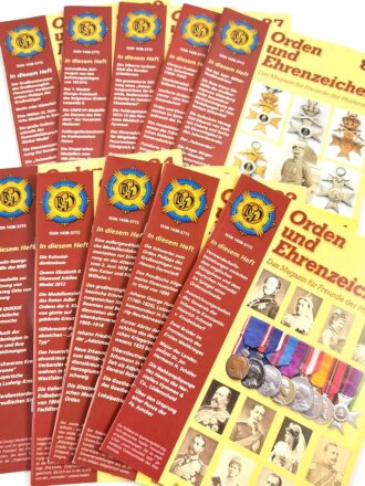 "Orden und Ehrenzeichen, Das Magazin für Sammler und Forscher" Ausgabe 80-89, minimal gebraucht