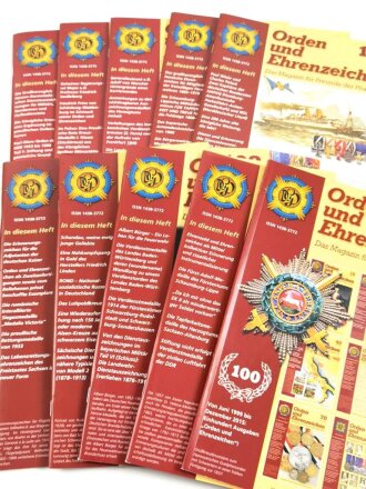 "Orden und Ehrenzeichen, Das Magazin für Sammler und Forscher" Ausgabe 100-109, minimal gebraucht