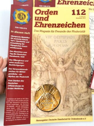 "Orden und Ehrenzeichen, Das Magazin für Sammler und Forscher" Ausgabe 110-119, minimal gebraucht