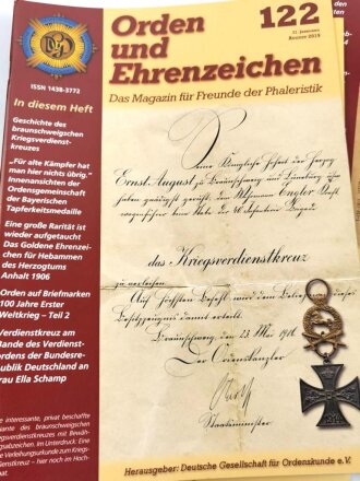 "Orden und Ehrenzeichen, Das Magazin für Sammler und Forscher" Ausgabe 120-129, minimal gebraucht