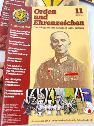 "Orden und Ehrenzeichen, Das Magazin für Sammler und Forscher" Ausgabe 11-19, minimal gebraucht