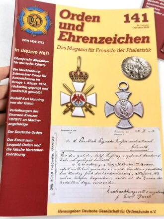 "Orden und Ehrenzeichen, Das Magazin für Sammler und Forscher" Ausgabe 140-147, minimal gebraucht