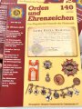 "Orden und Ehrenzeichen, Das Magazin für Sammler und Forscher" Ausgabe 140-147, minimal gebraucht