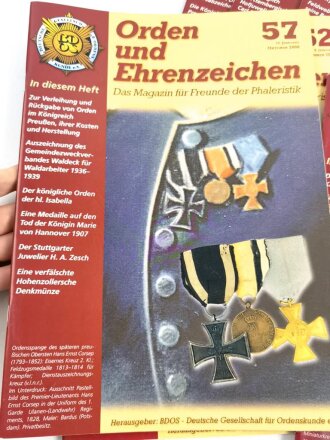 "Orden und Ehrenzeichen, Das Magazin für Sammler und Forscher" Ausgabe 50-57, minimal gebraucht