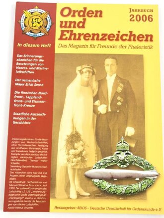 "Orden und Ehrenzeichen, Das Magazin für Sammler und Forscher" Jahrbuch 2006, minimal gebraucht