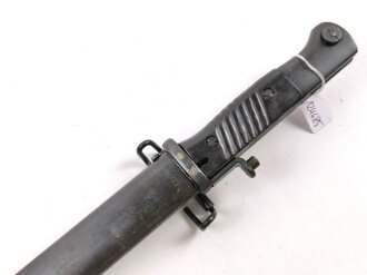 Norwegen, Seitengewehr Modell  84/98 der Wehrmacht aptiert für Modell 1957 Selbstladegewehr mit Tragehaken für ein U.S. Lochkoppel