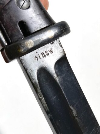 Norwegen, Seitengewehr Modell  84/98 der Wehrmacht aptiert für Modell 1957 Selbstladegewehr mit Tragehaken für ein U.S. Lochkoppel