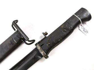 Norwegen, Seitengewehr Modell  84/98 der Wehrmacht aptiert für Modell 1957 Selbstladegewehr mit Tragehaken für ein U.S. Lochkoppel