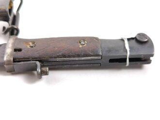 Norwegen, Seitengewehr Modell  84/98 der Wehrmacht aptiert für Modell 1957 Selbstladegewehr mit Tragehaken für ein U.S. Lochkoppel