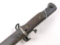 Norwegen, Seitengewehr Modell  84/98 der Wehrmacht aptiert für Modell 1957 Selbstladegewehr mit Tragehaken für ein U.S. Lochkoppel