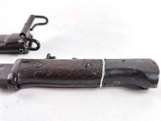 Norwegen,  Seitengewehr Modell  84/98 der Wehrmacht aptiert für Modell 1957 Selbstladegewehr mit Tragehaken für ein U.S. Lochkoppel