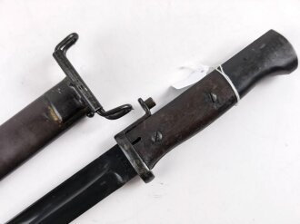 Norwegen,  Seitengewehr Modell  84/98 der Wehrmacht aptiert für Modell 1957 Selbstladegewehr mit Tragehaken für ein U.S. Lochkoppel