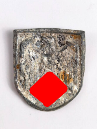 Adlerschild zum Tropenhelm der Wehrmacht. Ungereinigter...